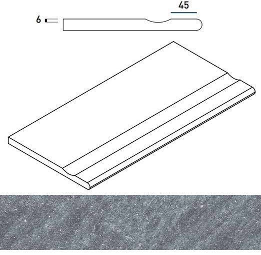 Керамогранит СИЛВЕР БОРТИК 30x60 С ВЫЕМКОЙ ЗАКРУГЛ 30x60