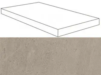 Ступени В. Сильвер Грей Угловая Левая 620070001126 33x60