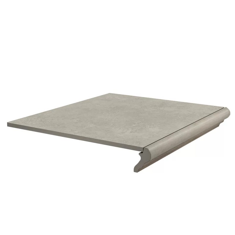 Ступени kerama marazzi km4040g0011ngtf фронтальная Хадду серый светлый матовый 34x40.2