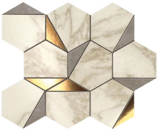 Мозаика marvel gold hex gris-calacatta 25,1x29