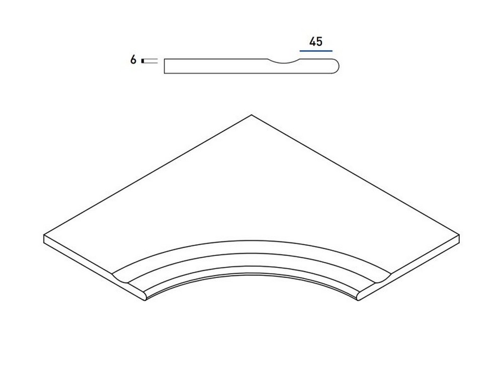 Керамогранит orobico bor.60x60 svasato ang.round 30 30x60