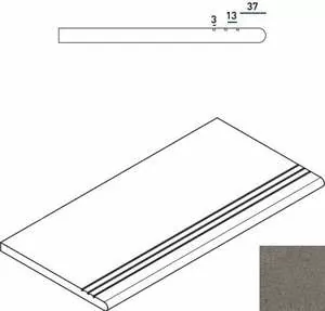 Керамогранит Ступень Италон discover x2 fume gradino round grip sx 30x60 30x60