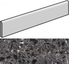 Керамогранит terrazzo dark grey 7,6x60