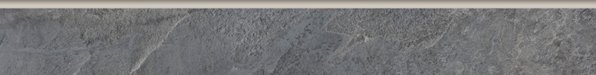 Плинтус Керранова krater dark grey серый 7.6x60