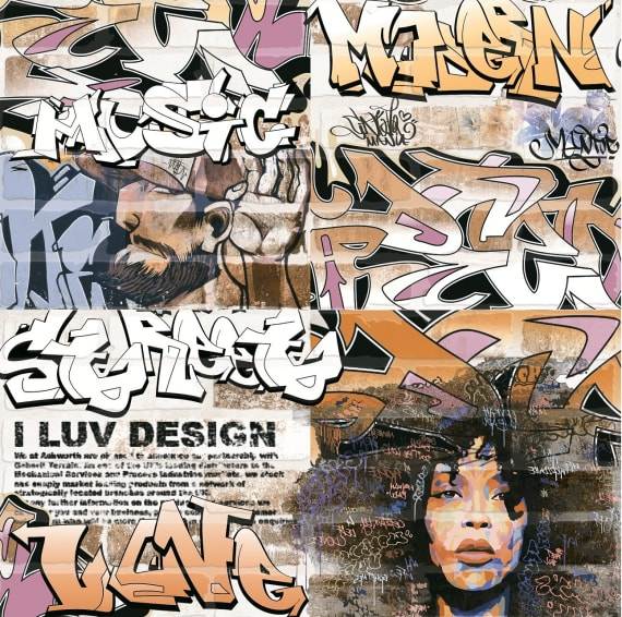 Керамогранит Брикстори панно 2 (комплект из 2 шт.) 60x60