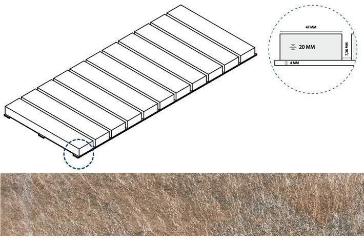 Керамогранит эмеральд решётка стрим 20 25x60