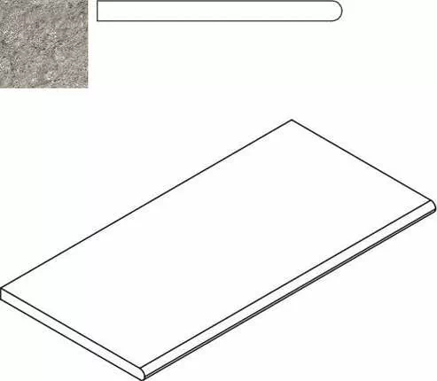 Керамогранит Бортик Италон discover x2 grey bordo round 30x60 30x60