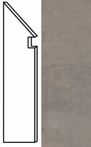 Керамогранит boost grey battiscopa sag.sx 7,2x30