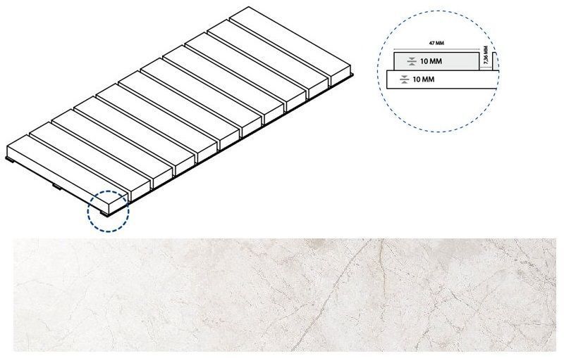 Керамогранит пур решётка стрим 10 25x60