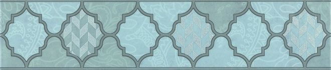 Керамическая плитка Бордюр Фоскари бирюзовый 5,4x25