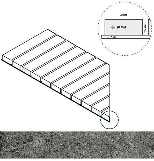 Керамогранит грэй решётка стрим 20 лев 25x60