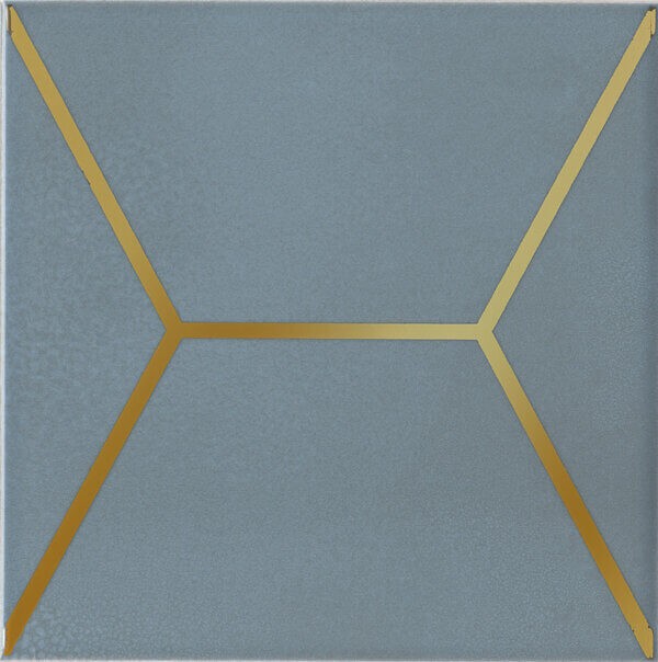 Керамогранит Декор Витраж голубой 15x15