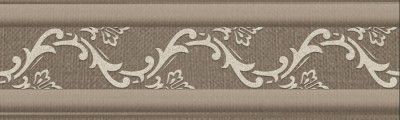 Керамическая плитка винтаж коричневый бордюр 01 7,5x25