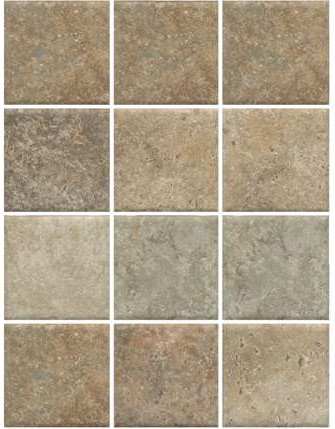 Керамическая плитка брюссель из 12 частей 9,8х9,8 микс матовый 9,8x9,8