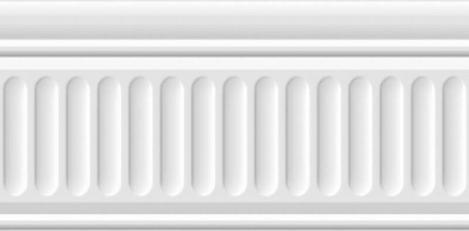 Керамическая плитка Бордюр Бланше белый структурированный 9,9x20