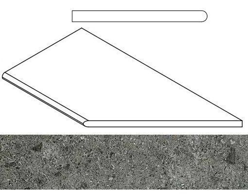 Керамогранит ГРЭЙ БОРТИК 30x60 ЗАКРУГЛЁННЫЙ 30x60