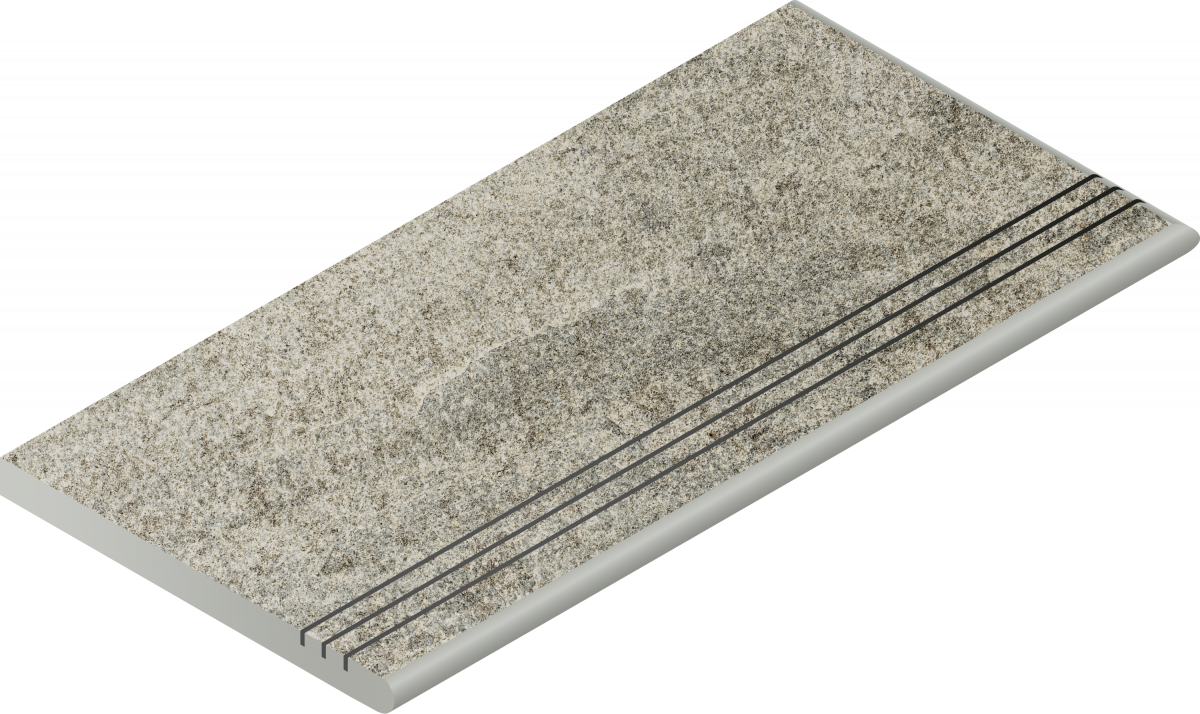 Ступени Нордика Сильвер закругленная грип правая 620040000165 серый 30x60