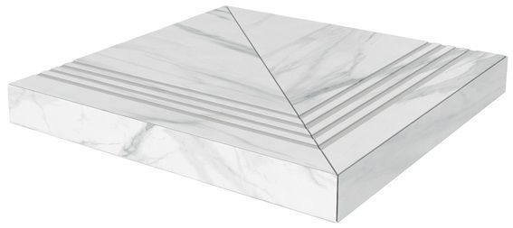 Ступени Ступень угловая клееная универсальная Монте Тиберио лаппатированный 33x33