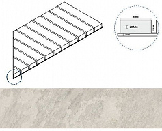 Италон АЙС РЕШЁТКА СТРИМ 20 ПР белый для улицы для крыльца