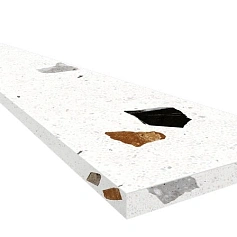 Ступени coliseumgres Палладио/ palladio Уайт Угловая Правая 620070002371 Белый 33x120