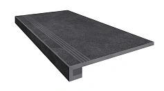 Estima Комплект Estima LN04 Luna Black (Ступень 33x120 непол. прямоугол. бортик с насечками + Подступенок 14,5x120) чёрный 