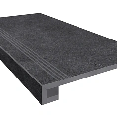 Ступени Комплект estima ln04 Луна/ luna black (Ступень 33x120 Непол. Прямоугол. Бортик С Насечками + Подступенок 14,5x120) 33x120