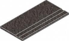 Керамогранит КАРБОН БОРТИК 30x60 С ВЫЕМКОЙ ЗАКРУГЛ 30x60