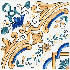 Керамическая плитка Вставка kerama marazzi stg\a484\1146h Капри майолика 9.8x9.8