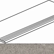 Керамогранит Ступень Италон Дискавер/ discover grey gradino 30x60 Натуральный 30x60