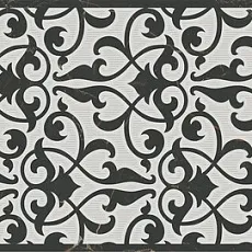Керамическая плитка Декор Келуш 2 черно-белый 14x34