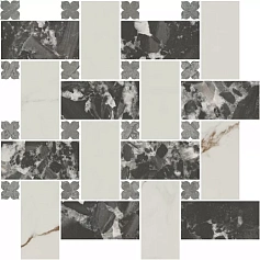 Керама Марацци Декор Kerama Marazzi ID163 Риальто 3 наборный матовый серый 