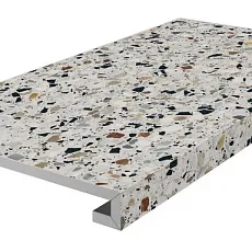 Ступени kerama marazzi km6060g0001rgcf фронтальная клееная Бричиола белый матовый обрезной 33x60