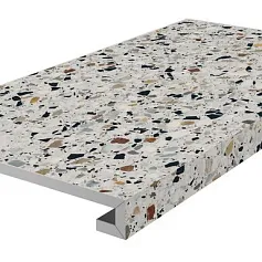 Ступени kerama marazzi km6060g0001rgcf фронтальная клееная Бричиола белый матовый обрезной 33x60