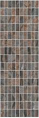 Керамогранит Декор Театро коричневый мозаичный 25x75