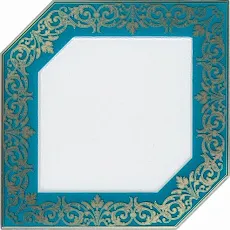 Керамическая плитка Декор Клемансо бирюзовый 15x15