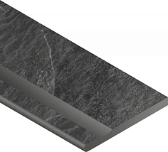 Бортик Италон Материя X2 Титанио с выемкой закругленный левый 620090001202 черный