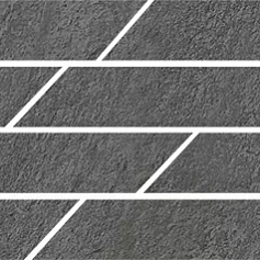 Керамическая плитка Бордюр kerama marazzi sg144\005t Гренель серый темный мозаичный 9.8x46.8
