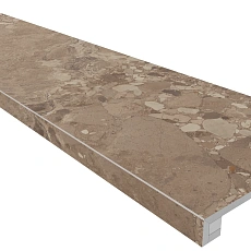 Ступени Комплект estima om03 Аметис Оушенмист Браун (33x120 непол. прямоугол. бортик без насечек + Подступенок 14,5x120) 33x120