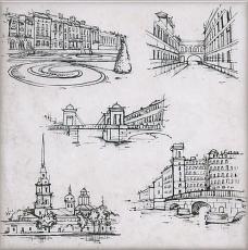 Керамическая плитка Декор Марчиана spb stg\a593\5261 20x20