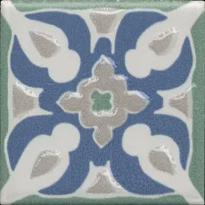 Керамическая плитка вставка анвер 7 зеленый 4,85x4,85