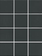Керамическая плитка Агуста черный из 12 частей 9,8x9,8