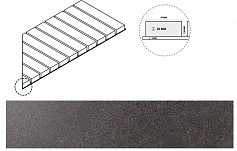 Италон КАРБОН РЕШЁТКА СТРИМ 20 ПР чёрный для улицы для крыльца