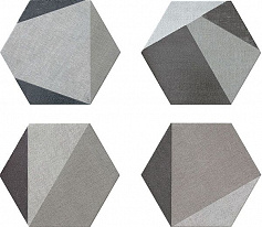 Realonda Ceramica HEXTANGRAM FABRIC GREY серый 