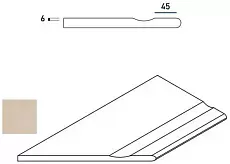 Керамогранит МАГНЕЗИО БОРТИК 30x60 С ВЫЕМКОЙ ЗАКРУГ 620090000398 30x60