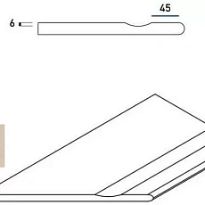 Керамогранит МАГНЕЗИО БОРТИК 30x60 С ВЫЕМКОЙ ЗАКРУГ 620090000398 30x60