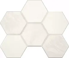 Мозаика estima ln00/te00 luna hexagon white белый 25x28.5