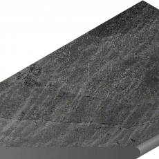 Бортик Италон Материя/ materia x2 Титанио Закругленный Левый 620090001208 Черный 30x120