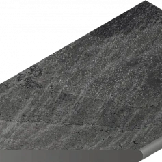 Бортик Италон Материя x2 Титанио закругленный левый 620090001208 черный 30x120