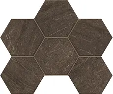 Мозаика estima gb04 gabbro hexagon brown коричневый 25x28.5