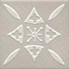 Керамическая плитка Декор kerama marazzi kmd3sta018gn Бахия 2 серый светлый глянцевый 9.8x9.8